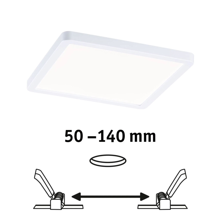 Paulmann 93059 - LED/13 Вт IP44 Димований вбудований світильник для ванної AREO 230 В 17,5x17,5 см білий