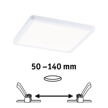 Paulmann 93059 - LED/13W IP44 Диммируемый встраиваемый потолочный светильник для ванной AREO 230V 17,5x17,5 cm белый