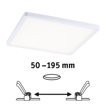 Paulmann 93060 - LED/16 Вт IP44 Диммируемый встраиваемый потолочный светильник для ванной AREO 230 В 23x23 см белый