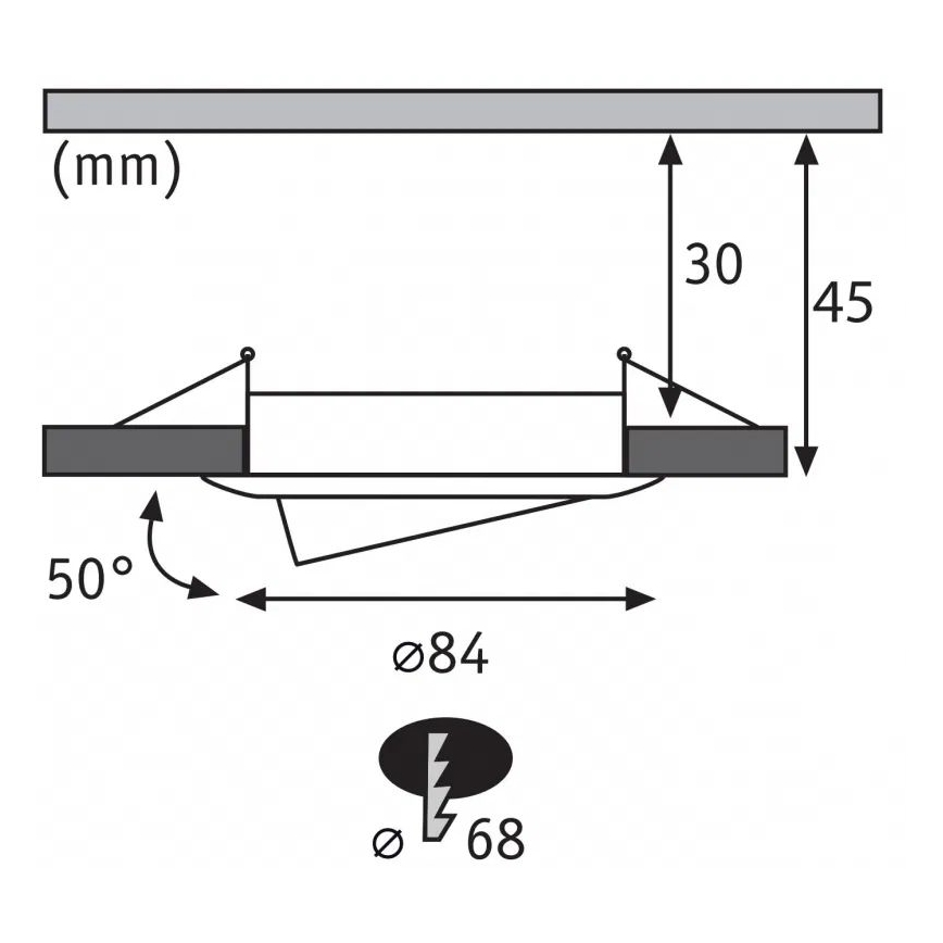 Paulmann 93080 - НАБОР 3xLED/6W IP23 Встроенный светильник для ванной комнаты с регулированием яркости COIN 230V
