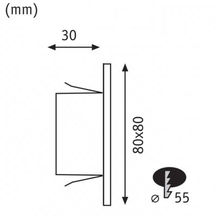 Paulmann 93093 - LED/1,2W Сходовий світильник EDGE 230V