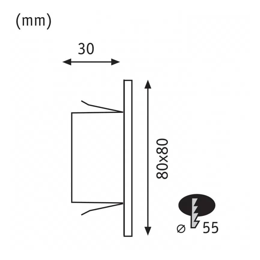 Paulmann 93093 - LED/1,2W Сходовий світильник EDGE 230V
