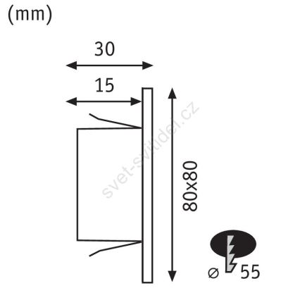 Paulmann 93094 - LED/1,2W Сходовий світильник EDGE 230V