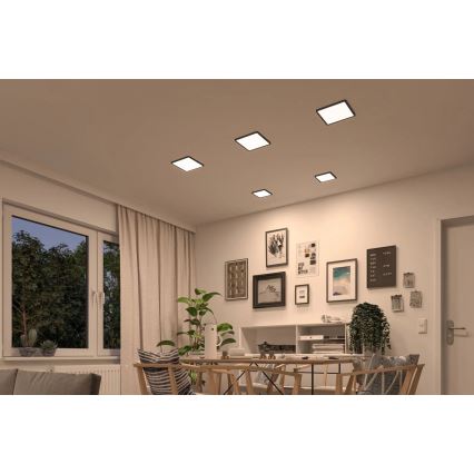 Paulmann 93101 - LED/13W IP44 Встраиваемый потолочный светильник для ванной AREO 230V 2000/3000/4000K 17,5x17,5 cm чёрный