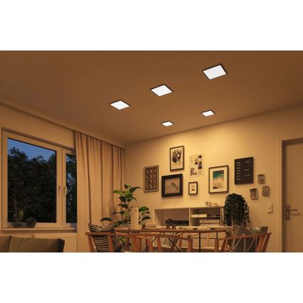 Paulmann 93101 - LED/13W IP44 Встраиваемый потолочный светильник для ванной AREO 230V 2000/3000/4000K 17,5x17,5 cm чёрный