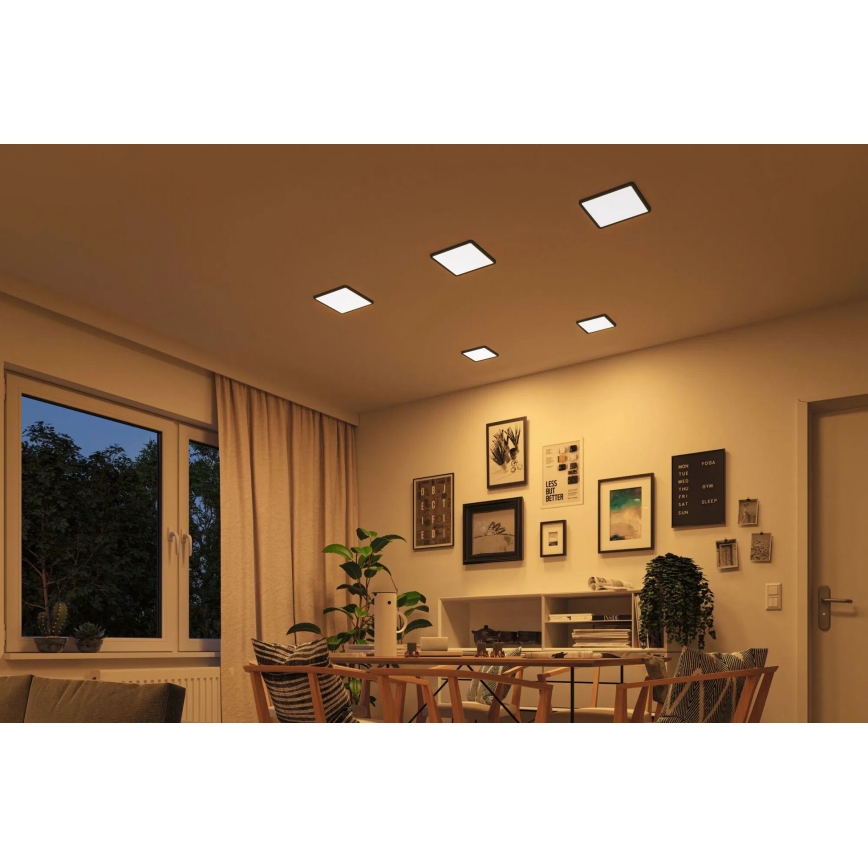 Paulmann 93101 - LED/13W IP44 Встраиваемый потолочный светильник для ванной AREO 230V 2000/3000/4000K 17,5x17,5 cm чёрный