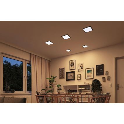 Paulmann 93101 - LED/13W IP44 Встраиваемый потолочный светильник для ванной AREO 230V 2000/3000/4000K 17,5x17,5 cm чёрный