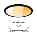Paulmann 93102 - LED/16W IP44 вбудований стельовий світильник для ванної кімнати AREO 230V 2000/3000/4000K діаметр 23 см чорний