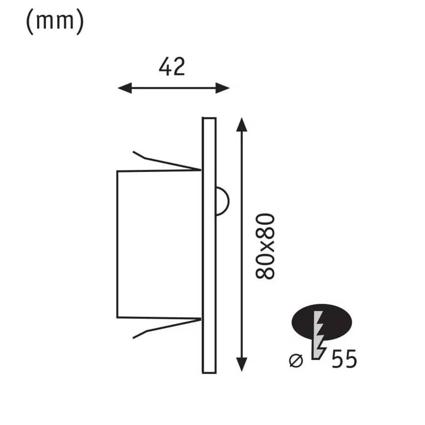 Paulmann 93135 - LED/1,2W Лестничный светильник с датчиком EDGE 230V черный