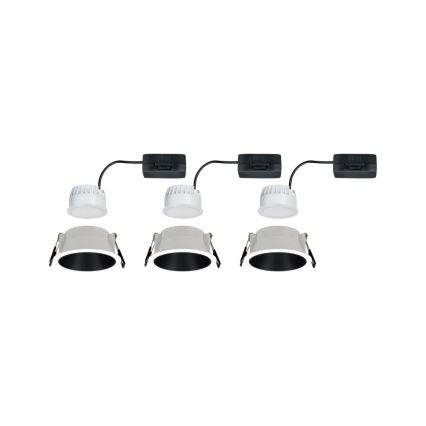 Paulmann 93402 - НАБОР 3xLED/6W IP44 Встроенный светильник для ванной комнаты с регулированием яркости COLE 230V