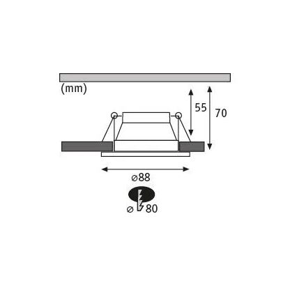 Paulmann 93402 - НАБОР 3xLED/6W IP44 Встроенный светильник для ванной комнаты с регулированием яркости COLE 230V