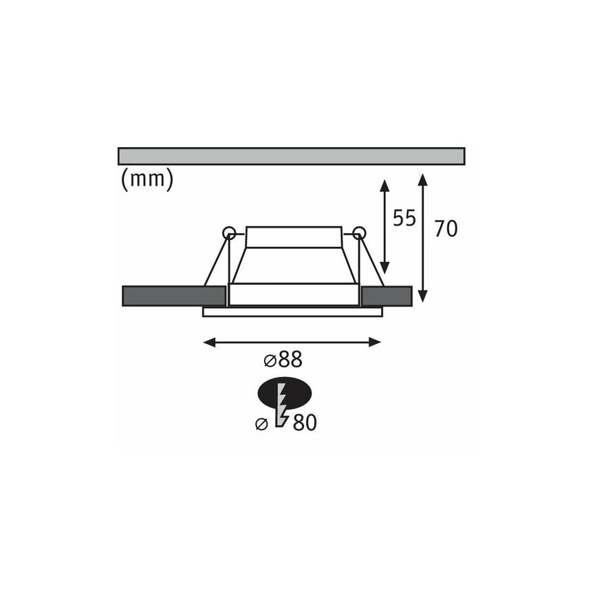 Paulmann 93404 - НАБОР 3xLED/6,5W IP44 Встроенный светильник для ванной комнаты с регулированием яркости COLE 230V