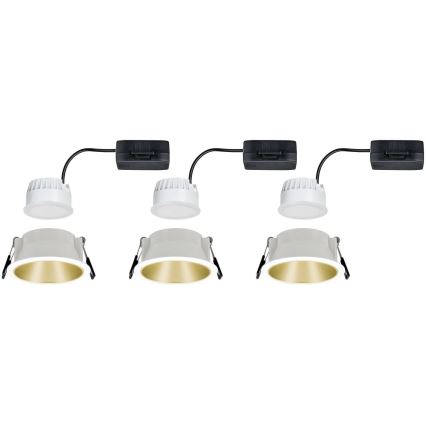Paulmann 93406 - НАБІР 3xLED/6,5W IP44 Вбудований стельовий світильник для ванної з регулюванням яскравості COLE 230V