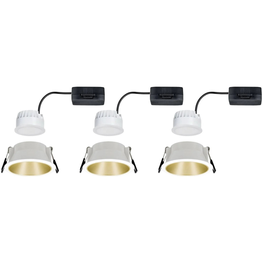 Paulmann 93406 - НАБІР 3xLED/6,5W IP44 Вбудований стельовий світильник для ванної з регулюванням яскравості COLE 230V