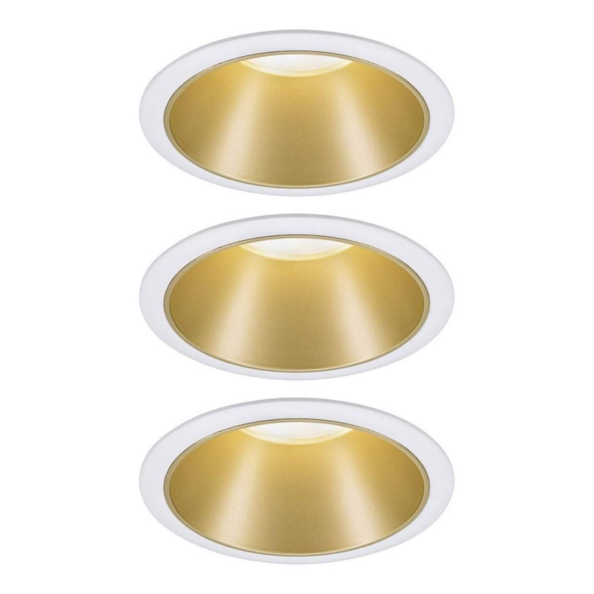 Paulmann 93406 - НАБОР 3xLED/6,5W IP44 Встроенный светильник для ванной комнаты с регулированием яркости COLE 230V