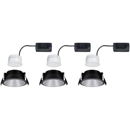 Paulmann 93408 - НАБІР 3xLED/6,5W IP44 Вбудований стельовий світильник для ванної з регулюванням яскравості COLE 230V