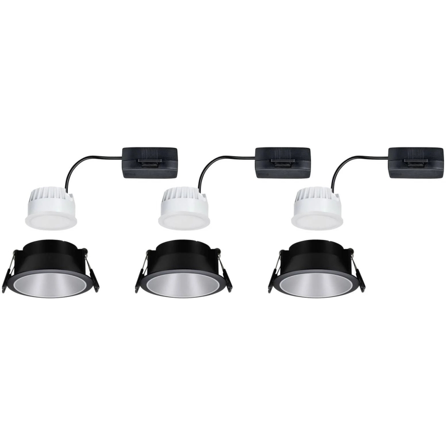 Paulmann 93408 - НАБІР 3xLED/6,5W IP44 Вбудований стельовий світильник для ванної з регулюванням яскравості COLE 230V