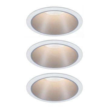 Paulmann 93410 - НАБІР 3xLED/6,5W IP44 Вбудований стельовий світильник для ванної кімнати з регулюванням яскравості COLE 230V