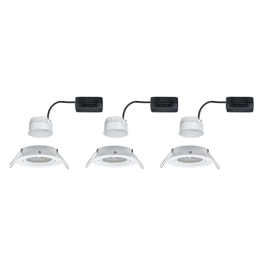 Paulmann 93449 - НАБІР 3xLED/6,5W IP23 Вбудований стельовий світильник для ванної NOVA 230V