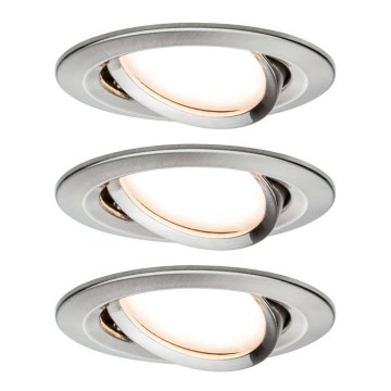 Paulmann 93483 - НАБІР 3xLED/6,5W IP23 Вбудований стельовий світильник для ванної з регулюванням яскравості NOVA 230V