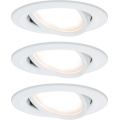 Paulmann 93485 - НАБІР 3xLED/6W IP23 Вбудований стельовий світильник для ванної з регулюванням яскравості NOVA 230V