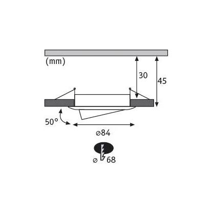 Paulmann 93485 - НАБОР 3xLED/6W IP23 Встроенный светильник для ванной комнаты с регулированием яркости NOVA 230V