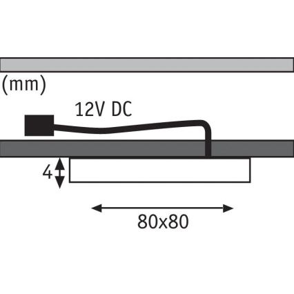 Paulmann 93561 - НАБОР 3xLED/4,7W Мебельное освещение MICRO LINE 230V
