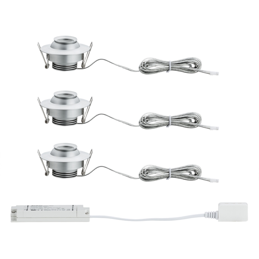 Paulmann 93579 - НАБІР 3xLED/3,8W Вбудований світильник PREMIUM 230V