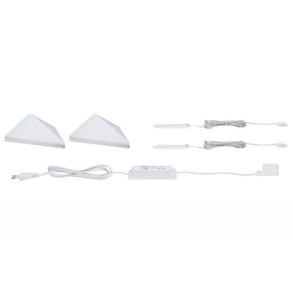 Paulmann 93584 - НАБІР 2xLED/6,2W IP44 Освітлення меблів KITE 230V
