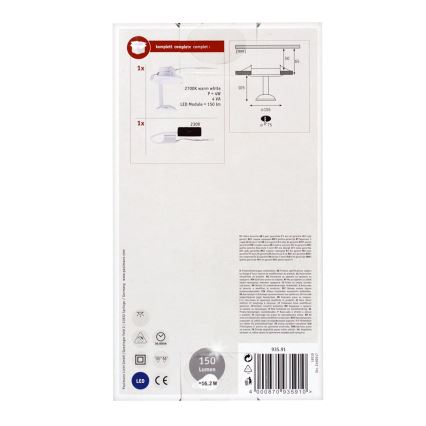 Paulmann 93591 - LED/2,5W Стельовий світильник GLINT 230V