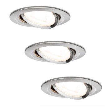 Paulmann 93607 - НАБІР 3x LED GU10/7W IP23 Димерний світильник для ванної кімнати NOVA 230V