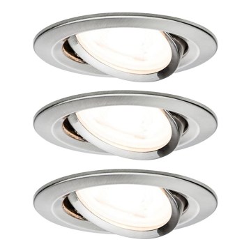 Paulmann 93652 - НАБІР 3x LED GU10/6,1W IP23 Вбудований стельовий світильник для ванної 230V