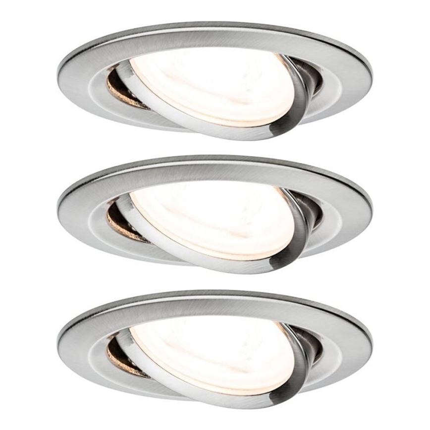 Paulmann 93652 - НАБОР 3x LED GU10/6,1W IP23 Встроенный светильник для ванной комнаты 230V