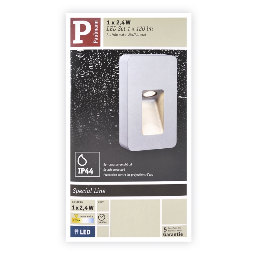 Paulmann  93825 - Уличный настенный светильник SPECIAL LINE 230V LED/2,4W IP44