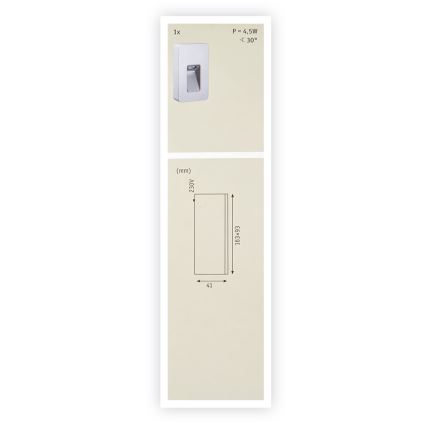 Paulmann  93825 - Уличный настенный светильник SPECIAL LINE 230V LED/2,4W IP44