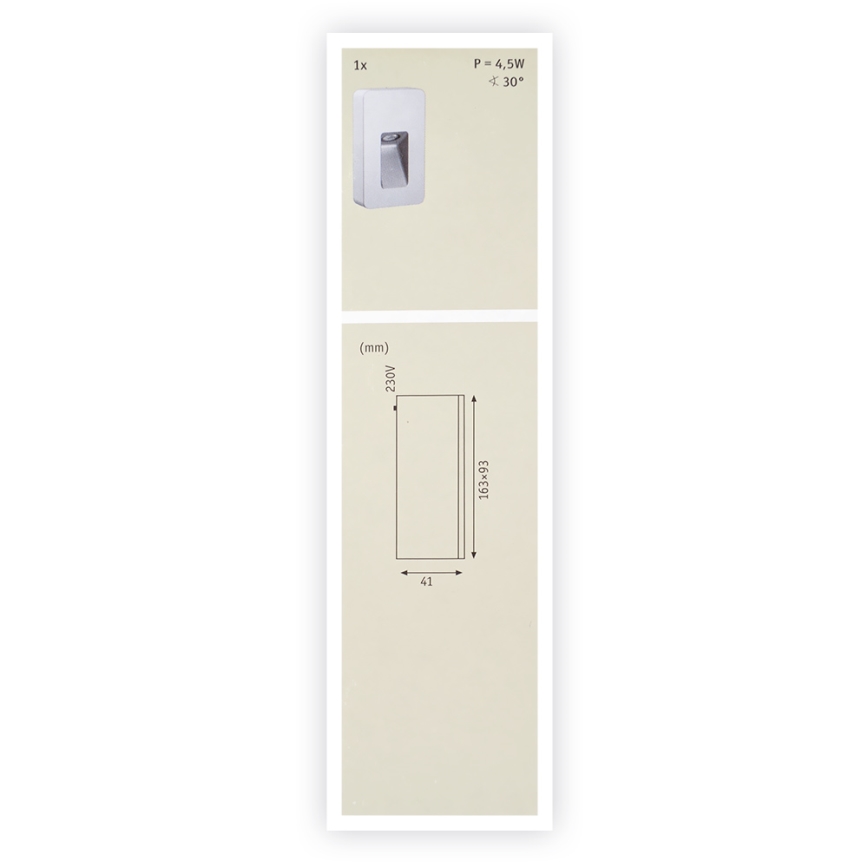 Paulmann  93825 - Уличный настенный светильник SPECIAL LINE 230V LED/2,4W IP44