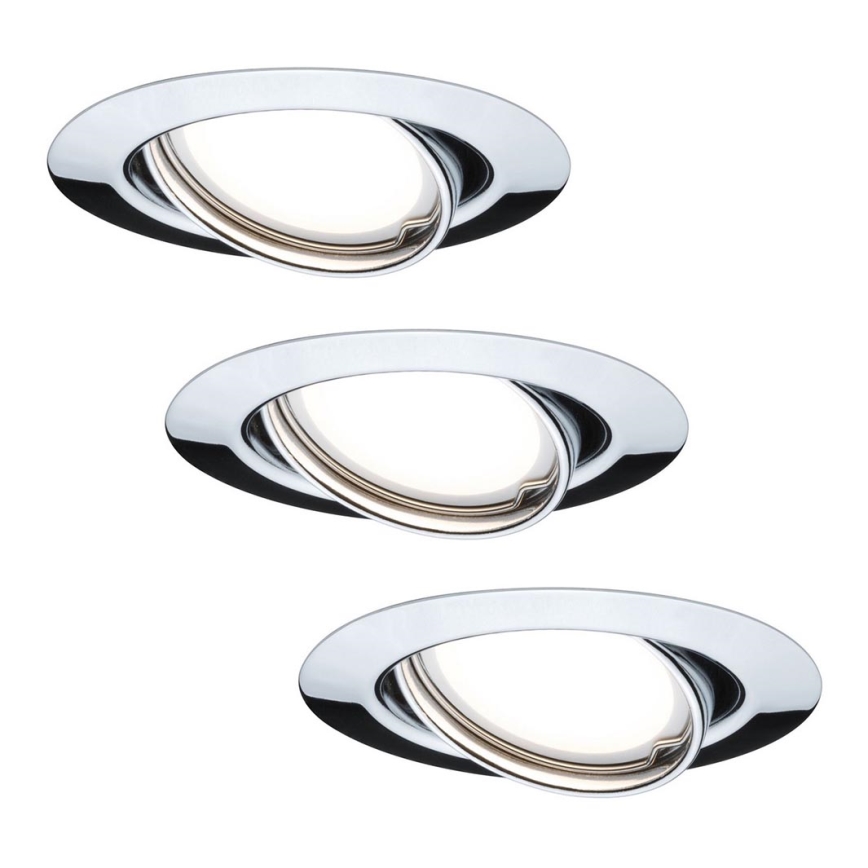 Paulmann 93847 - НАБОР 3xLED-GU10/4,5W Встроенный светильник PREMIUM LINE 230V