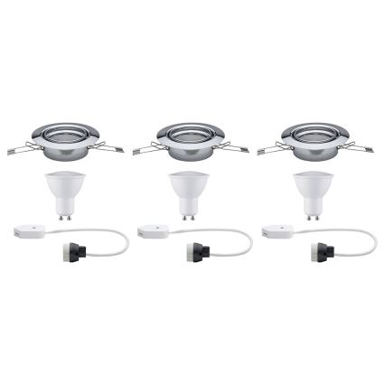 Paulmann 93847 - SADA 3xLED-GU10/4,5W Вбудований стельовий світильник PREMIUM LINE 230V