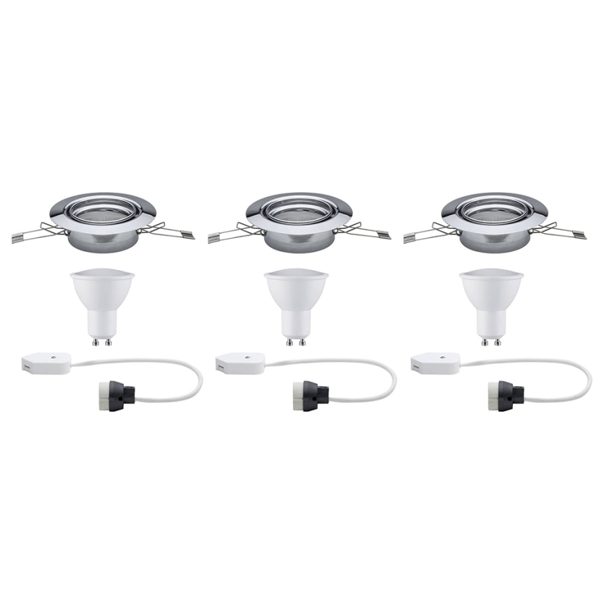 Paulmann 93847 - SADA 3xLED-GU10/4,5W Вбудований стельовий світильник PREMIUM LINE 230V