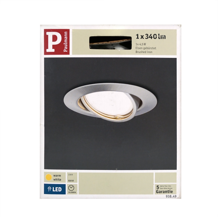 Paulmann 93849 - LED-GU10/4,5W/230V Стельовий вбудований світильник PREMIUM LINE 230V
