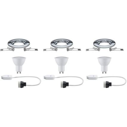 Paulmann 93853 - НАБІР 3xLED-GU10/4,5W Вбудований світильник STARR 230V