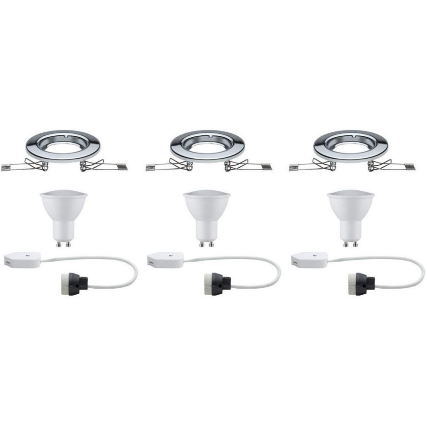 Paulmann 93853 - НАБІР 3xLED-GU10/4,5W Вбудований світильник STARR 230V