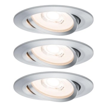 Paulmann 93943 - набор из 3 встраиваемых LED-светильников по 6,8 Вт, IP23, диммируемые, для ванной COIN, 230 В