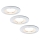 Paulmann 93974 - Набор 3x диммируемых встраиваемых светильника для ванной комнаты COIN LED/6,8W 230V IP44