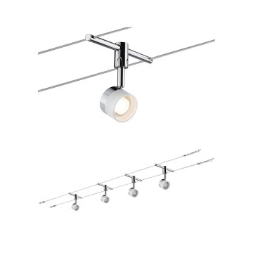 Paulmann 94080 - НАБІР 4xLED/4,8W Точкове світильник для тросової системи STAGE 230В глянцевий хром