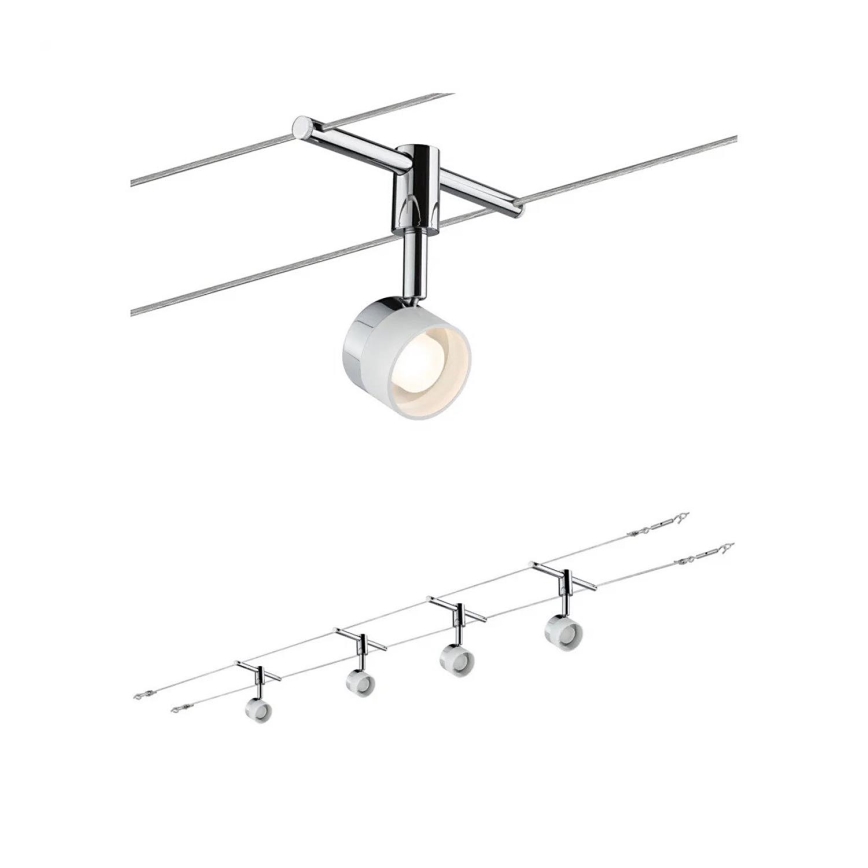 Paulmann 94080 - НАБІР 4xLED/4,8W Точковий світильник для трекової системи STAGE 230V глянцевий хром