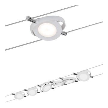 Paulmann 94106 - НАБІР 6xLED/4W Точковий світильник до мотузкової системи ROUNDMAC 230V білий