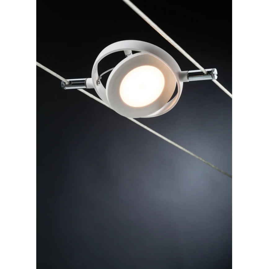 Paulmann 94106 - НАБІР 6xLED/4W Точковий світильник до мотузкової системи ROUNDMAC 230V білий