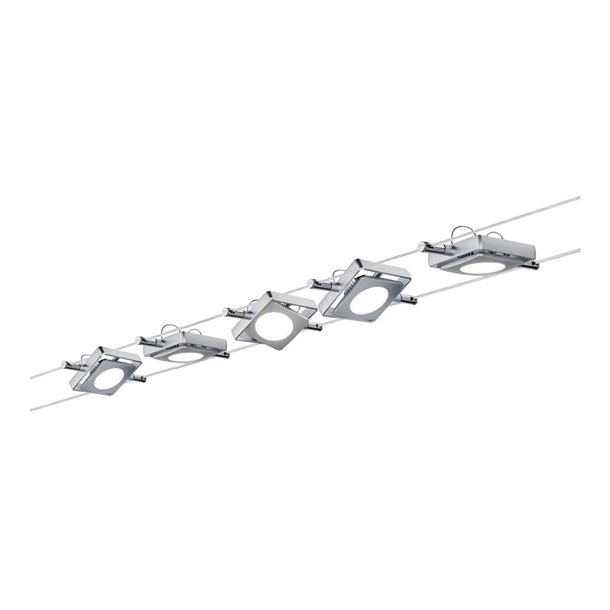 Paulmann 94108 - НАБІР 5xLED/4,3W Точковий світильник для трекової системи MAC 230V матовий хром