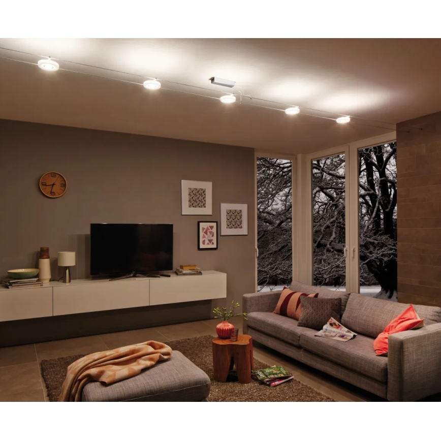 Paulmann 94109 - НАБІР 5xLED/4,3W Точковий світильник для тросової системи MAC 230В